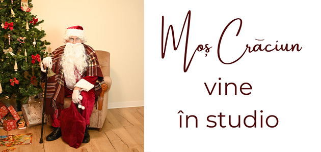 Moș Crăciun vine în studioul Maria Mureșan - Fotograf în Arad