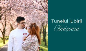 Ședințe foto în Timișoara la „Tunelul Iubirii” — magia pomilor înfloriți de pe malul Begăi